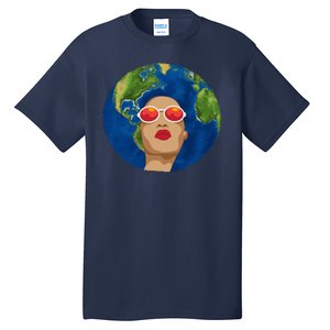 Female Afro Earth Day Tall T-Shirt