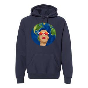 Female Afro Earth Day Premium Hoodie