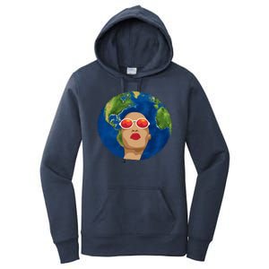 Female Afro Earth Day Women's Pullover Hoodie