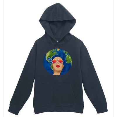 Female Afro Earth Day Urban Pullover Hoodie