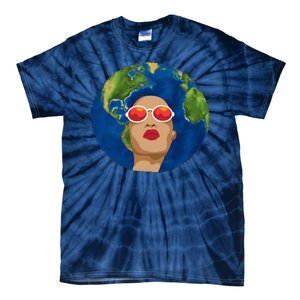 Female Afro Earth Day Tie-Dye T-Shirt