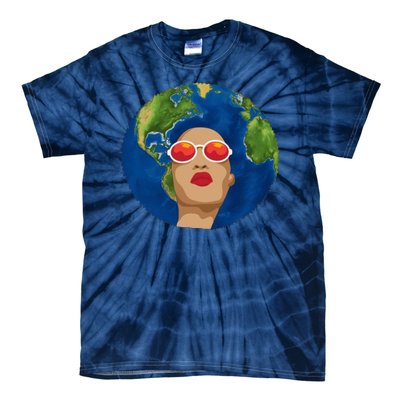 Female Afro Earth Day Tie-Dye T-Shirt