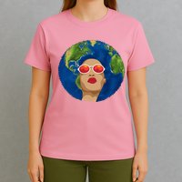 Female Afro Earth Day T-Shirt