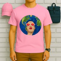 Female Afro Earth Day T-Shirt