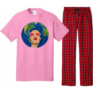 Female Afro Earth Day Pajama Set