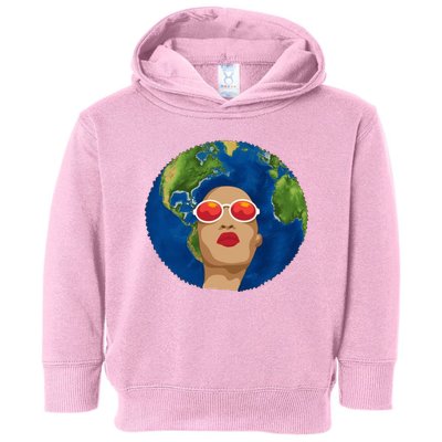 Female Afro Earth Day Toddler Hoodie