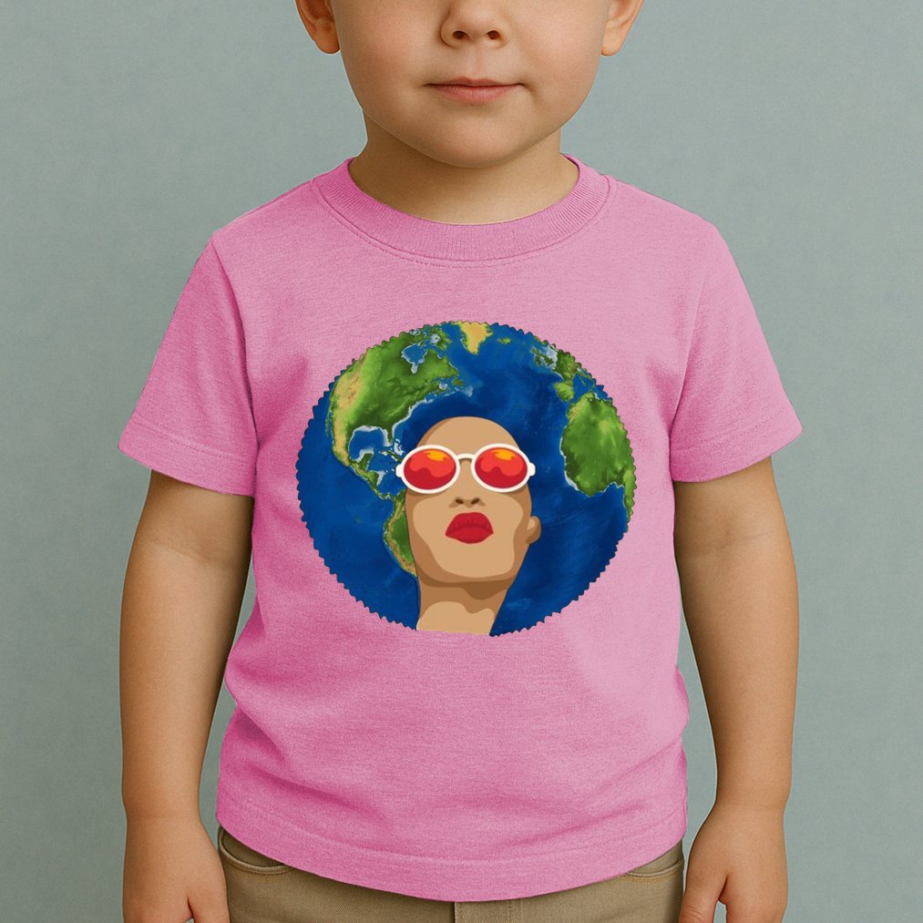 Female Afro Earth Day Toddler T-Shirt