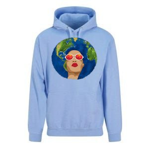 Female Afro Earth Day Unisex Surf Hoodie