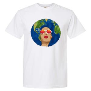 Female Afro Earth Day Garment-Dyed Heavyweight T-Shirt