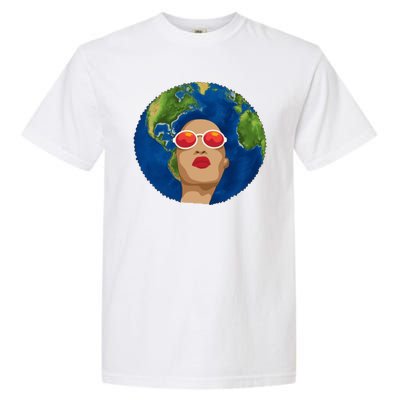 Female Afro Earth Day Garment-Dyed Heavyweight T-Shirt