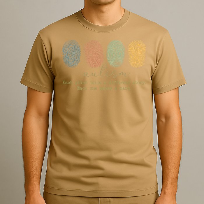 Fingerprint Autism Each Print Tells A Different Story T-Shirt