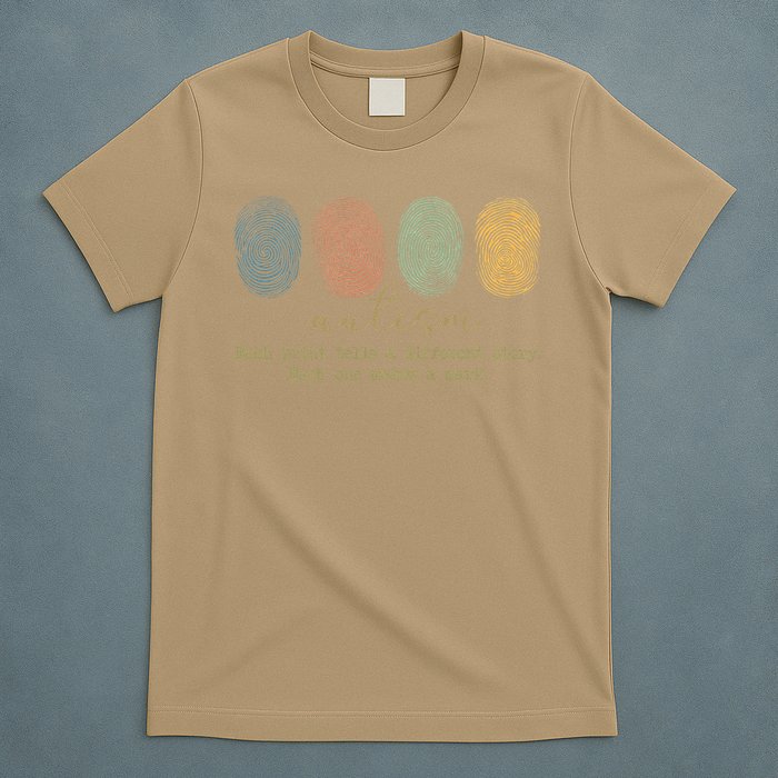 Fingerprint Autism Each Print Tells A Different Story T-Shirt