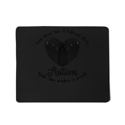 Fingerprint Autism Each Print Tells A Different Story Mousepad