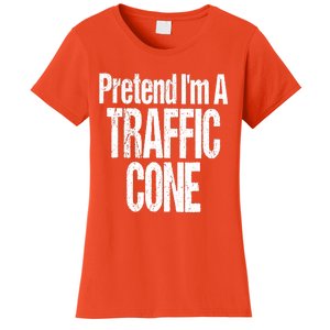 Fun And Easy Halloween Costume Orange Pretend Traffic Cone Women's T-Shirt