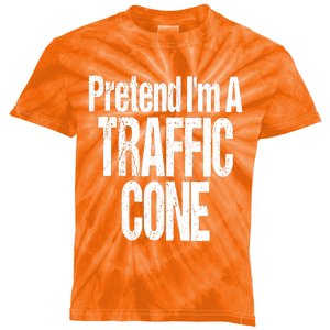 Fun And Easy Halloween Costume Orange Pretend Traffic Cone Kids Tie-Dye T-Shirt