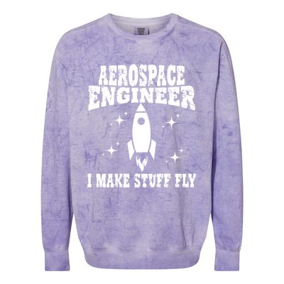 Funny Aerospace Engineer Dad Mom Space Humor Dad Joke Gift Colorblast Crewneck Sweatshirt