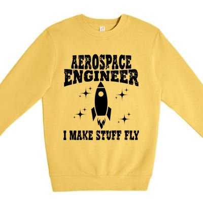 Funny Aerospace Engineer Dad Mom Space Humor Dad Joke Gift Premium Crewneck Sweatshirt