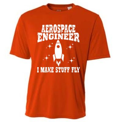 Funny Aerospace Engineer Dad Mom Space Humor Dad Joke Gift Cooling Performance Crew T-Shirt