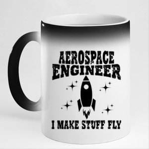 Funny Aerospace Engineer Dad Mom Space Humor Dad Joke Gift 11oz Black Color Changing Mug