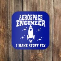 Funny Aerospace Engineer Dad Mom Space Humor Dad Joke Gift Coaster