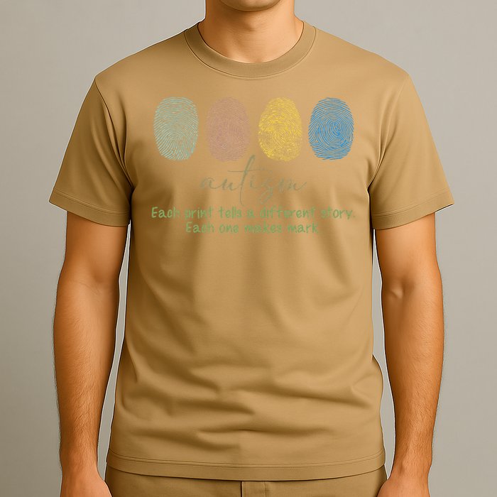 Fingerprint Autism Each Print Tells A Different Story T-Shirt
