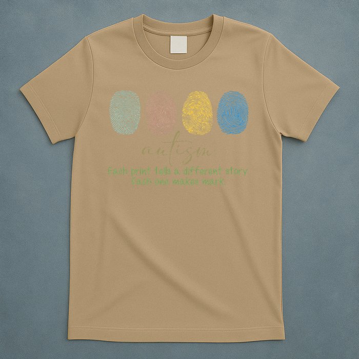 Fingerprint Autism Each Print Tells A Different Story T-Shirt