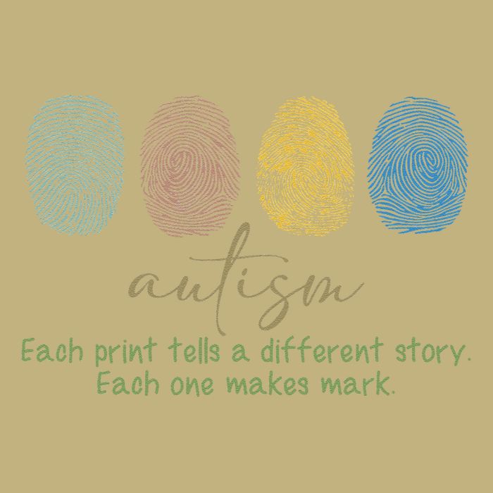 Fingerprint Autism Each Print Tells A Different Story T-Shirt