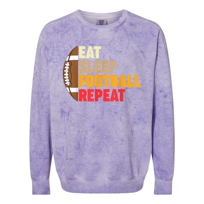 Funny American Football For Football Player Colorblast Crewneck Sweatshirt