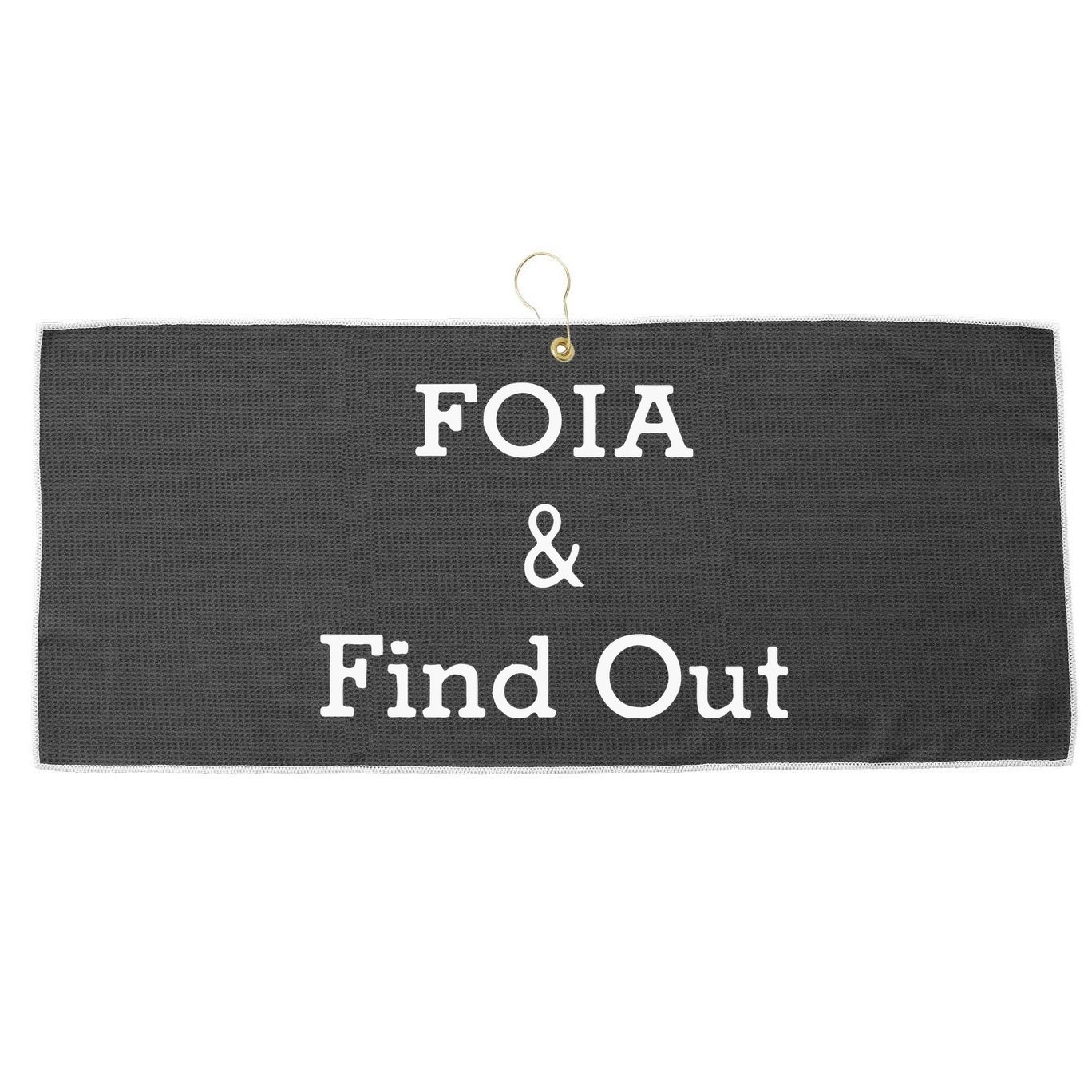 Foia And Find Out Large Microfiber Waffle Golf Towel