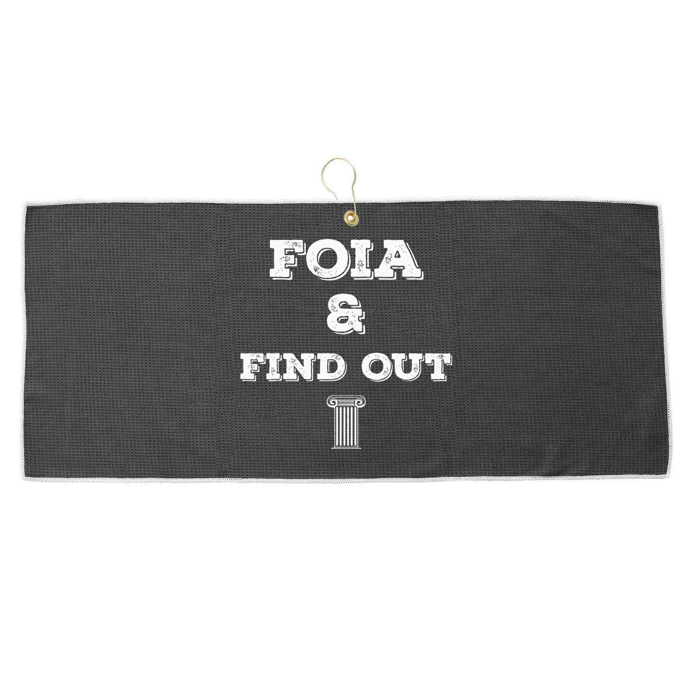 Foia And Find Out Large Microfiber Waffle Golf Towel