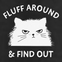 Fluff Around Funny Sarcastic Cat Lady Quote Humor 15oz Campfire Ceramic Mug