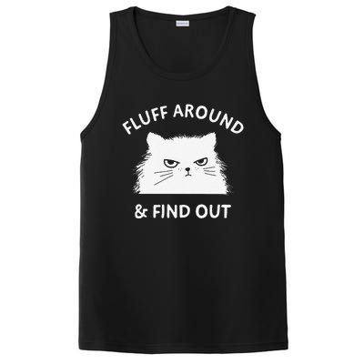 Fluff Around Funny Sarcastic Cat Lady Quote Humor PosiCharge Competitor Tank