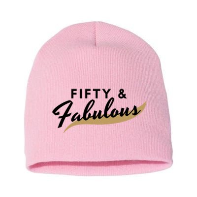 Fifty And Fabulous Short Acrylic Beanie