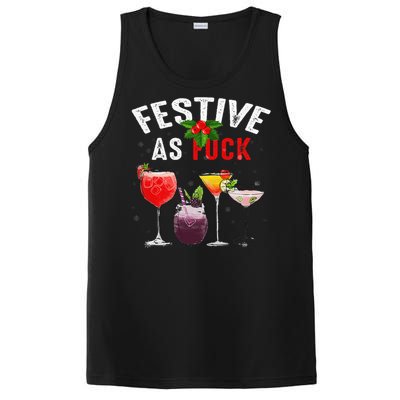 Festive As F Ck Funny Ugly Christmas Holiday Cocktail Juice PosiCharge Competitor Tank