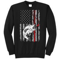 Fishing American Flag Vintage USA Bass Fisherman Sweatshirt