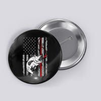 Fishing American Flag Vintage USA Bass Fisherman Button