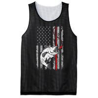 Fishing American Flag Vintage USA Bass Fisherman Mesh Reversible Basketball Jersey Tank