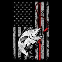 Fishing American Flag Vintage USA Bass Fisherman Tank Top