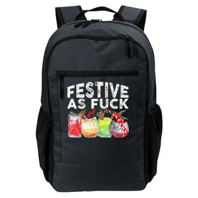 Festive As Fuck Funny Ugly Christmas Holiday Daily Commute Backpack