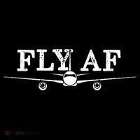 Fly AF Funny Pilot Flight Attendant Gift Flatbill Hat