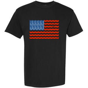 Fishing American Flag Patriotic Fishing 4th Of July Garment-Dyed Heavyweight T-Shirt