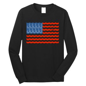 Fishing American Flag Patriotic Fishing 4th Of July Long Sleeve Shirt