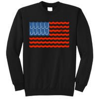 Fishing American Flag Patriotic Fishing 4th Of July Sweatshirt