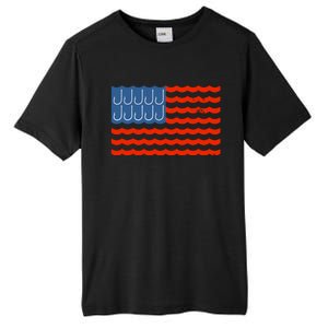 Fishing American Flag Patriotic Fishing 4th Of July Tall Fusion ChromaSoft Performance T-Shirt