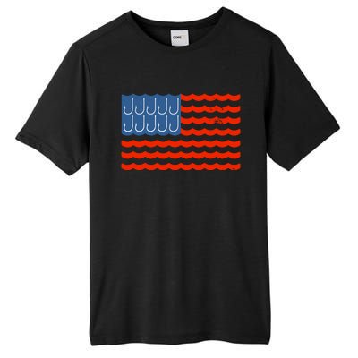 Fishing American Flag Patriotic Fishing 4th Of July Tall Fusion ChromaSoft Performance T-Shirt