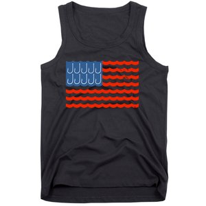 Fishing American Flag Patriotic Fishing 4th Of July Tank Top