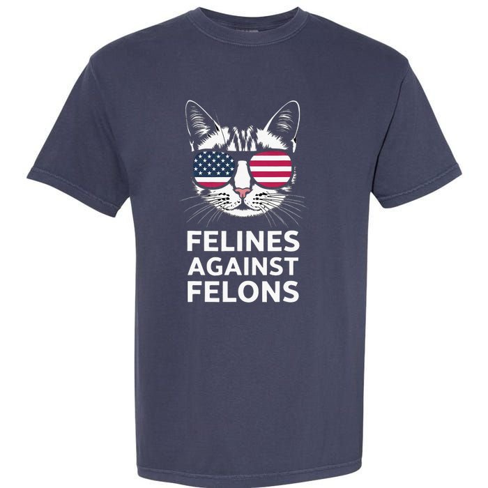 Felines Against Felons Kamala Harris Garment-Dyed Heavyweight T-Shirt