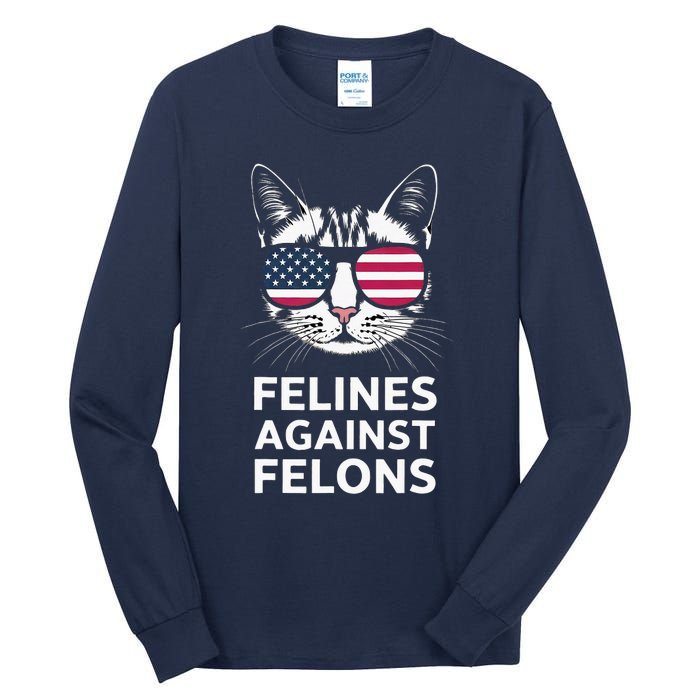 Felines Against Felons Kamala Harris Tall Long Sleeve T-Shirt