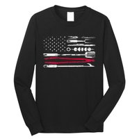 Funny American Flag Grilling Tools Bbq Grill Barbecue Tool Long Sleeve Shirt