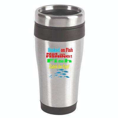 Fish And Fishing Boats Clipart 16oz Travel Tumbler